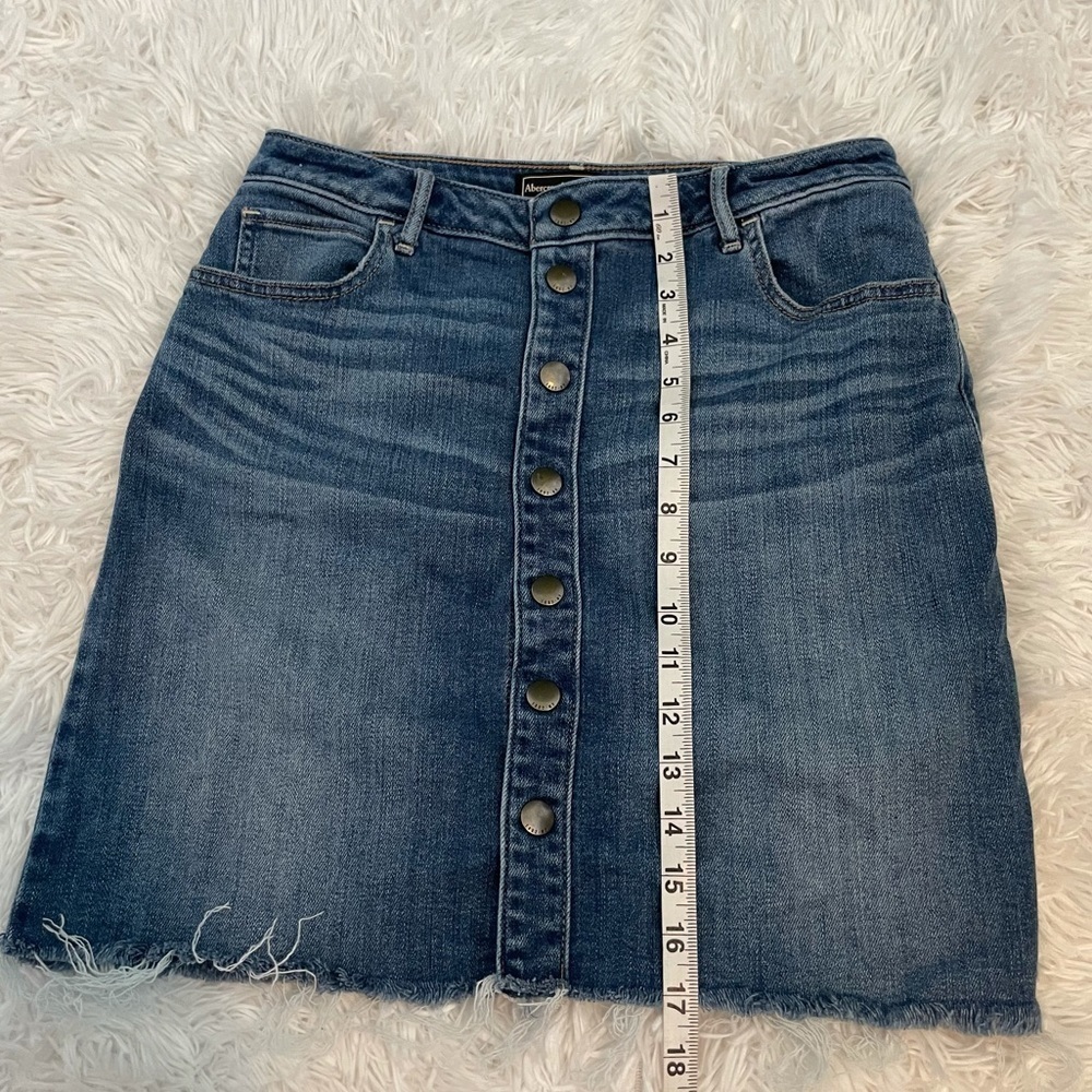 Abercrombie & Fitch Button Up Denim Skirt - Picture 8 of 10